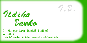 ildiko damko business card