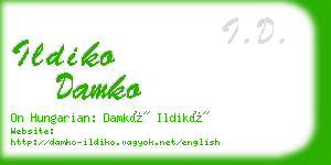ildiko damko business card